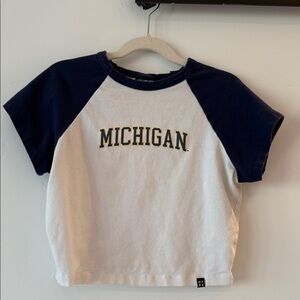 Hype and vice Michigan cropped t shirt